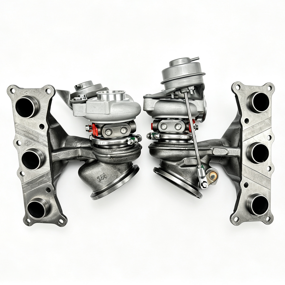PA Upgrade TD04 V3 17T 19T Billet Compressor Wheel Performance Hybrid Twin Turbochargers for BMW 135i 335i 535i and Z4 N54 Engine