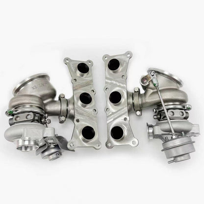PA Upgrade TD04 V4 19T Billet Compressor Wheel Performance Hybrid Twin Turbochargers for BMW 135i 335i 535i and Z4 N54 Engine