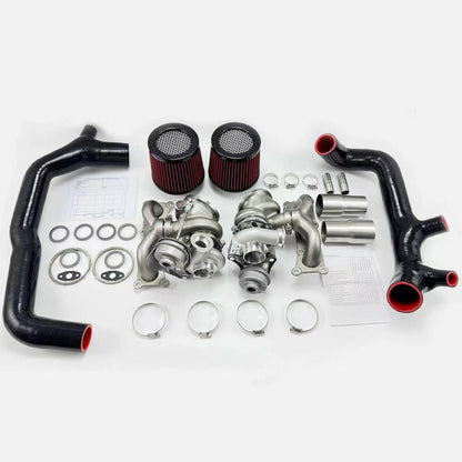 PA Upgrade TD04 V4 19T Billet Compressor Wheel Performance Hybrid Twin Turbochargers for BMW 135i 335i 535i and Z4 N54 Engine