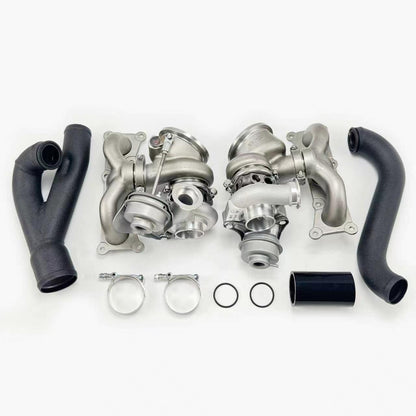 PA Upgrade TD04 V4 19T Billet Compressor Wheel Performance Hybrid Twin Turbochargers for BMW 135i 335i 535i and Z4 N54 Engine