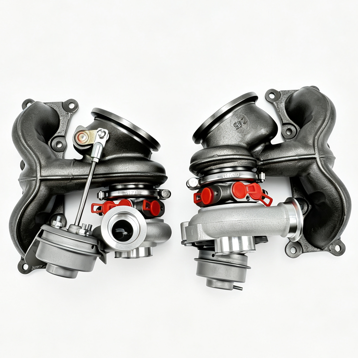 PA Upgrade TD04 V3 17T 19T Billet Compressor Wheel Performance Hybrid Twin Turbochargers for BMW 135i 335i 535i and Z4 N54 Engine