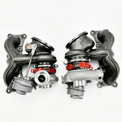 PA Upgrade TD04 V3 17T 19T Billet Compressor Wheel Performance Hybrid Twin Turbochargers for BMW 135i 335i 535i and Z4 N54 Engine