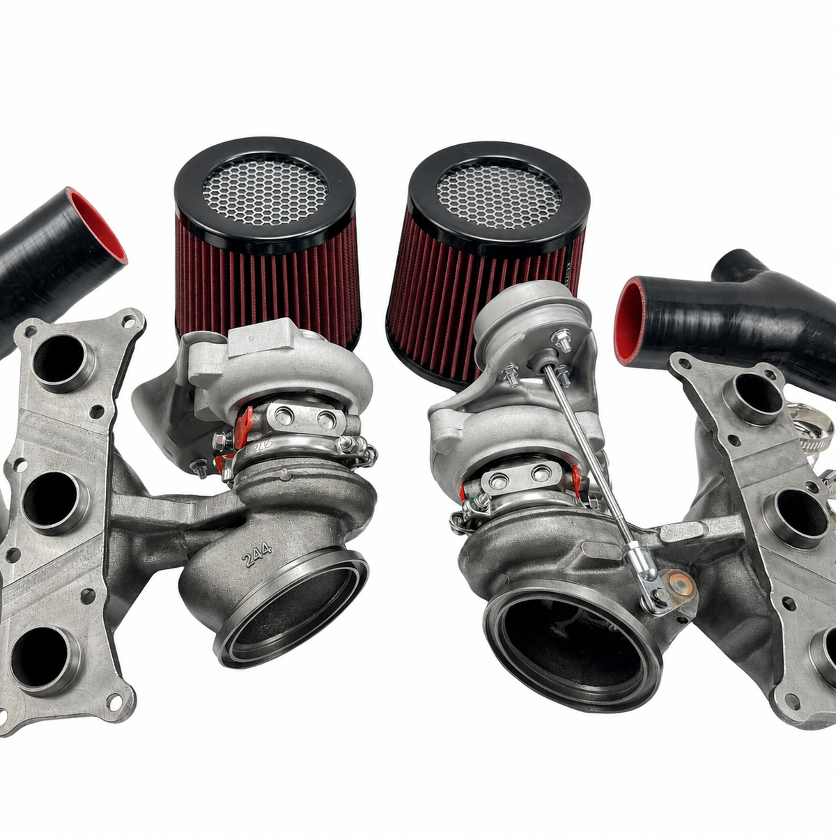 PA Upgrade TD04 V3 17T 19T Billet Compressor Wheel Performance Hybrid Twin Turbochargers for BMW 135i 335i 535i and Z4 N54 Engine
